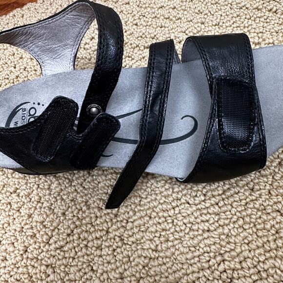 Abeo Sandals Quartz Metatarsal Low Heal Black Women's 7N Comfort Strappy Narrow - Picture 11 of 13